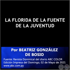 LA FLORIDA DE LA FUENTE DE LA JUVENTUD - Por BEATRIZ GONZLEZ DE BOSIO - Domingo, 02 de Mayo de 2021